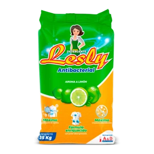 Detergente en polvo antibacterial Lesly x 15 kg. (UND)
