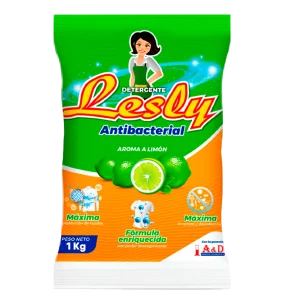 Detergente en polvo antibacterial Lesly x 1 kg. (10 UND)